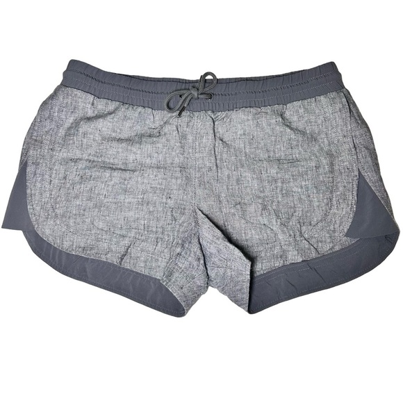 Athleta Pants - Athleta Cabo Gray Linen Shorts, Size 14